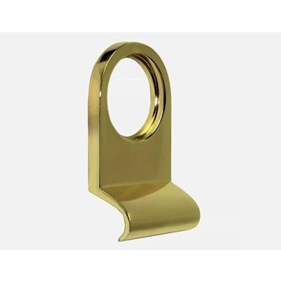 Image of Door Rim Cylinder Pull to Fit Yale Lock Brass Satin Handle Ring Surround Key (Brass)