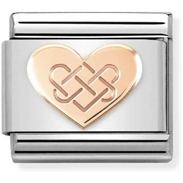 Image of Nomination Rose Gold Celtic Heart Charm