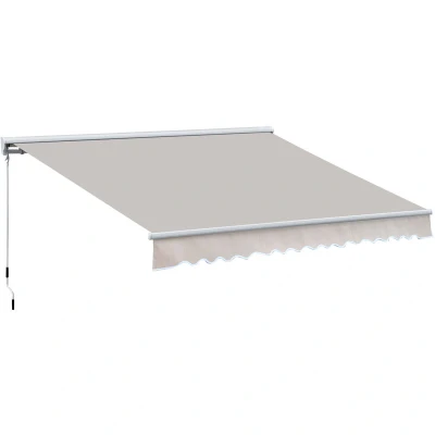 Image of Outsunny Garden Door Awning Retractable Canopy Electric Patio Shelter Remote Control840 147