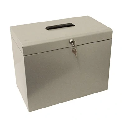 Image of Cathedral Metal A4 File Box Silver