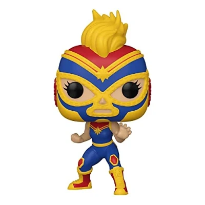 Image of Funko Marvel Luchadores Captain Collectable Toy Vinyl Figure For Display Gift Idea Official Merchandise Toys Kids &amp; Adults Comic Books Fans