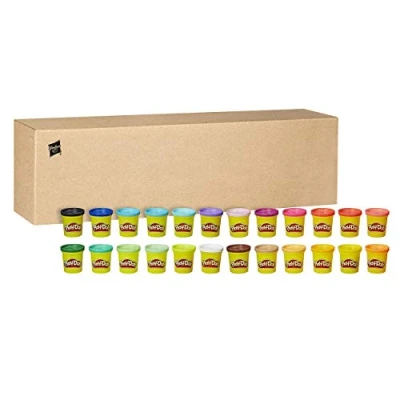 Image of Play Doh 24 Pack, Non Toxic Modelling Compound Set with 20 Tools, Toys for Kids Aged 2 Years and Up, Reusable Plastic Tub Easy Storage, Arts Crafts Gift Idea