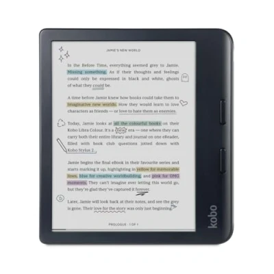 Image of Kobo Libra Colour eReader 7 Glare Free E Ink Kaleido™ 3 Display Dark Mode Option Audiobooks Waterproof (Black)
