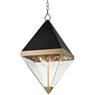 Image of Coltrane 8 Light Pendant Brass, Acrylic