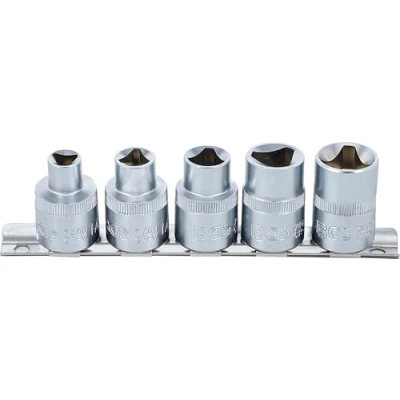 Image of BGS 8608 3 pt Socket Set M5 M12 (8 16,5 mm) 5 pcs.