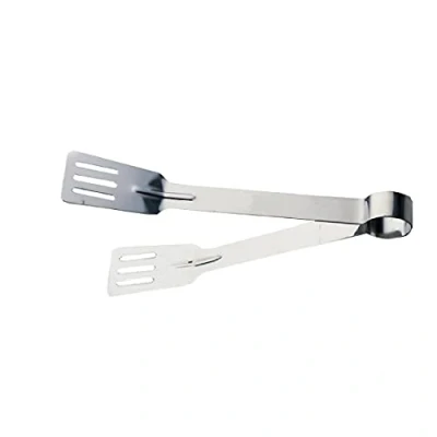Image of Vogue Sandwich Tongs 9In Stainless Steel Kitchen Food Serving Utensil