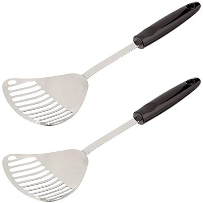 Image of Chef Craft Stainless Steel Slotted Skimmer 13 Inches Long 2 Pack