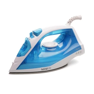Image of Homelife for easy living Surf 1800w Steam Iron/Non stick Soleplate/Steam, Shot of or Dry Iron/Adjustable Temperature and Control / 1.9m long cord E7503 Blue