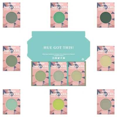 Image of Rust Oleum Bathroom Cabinet Paint in Matt Finish Rich Greens Tester Box