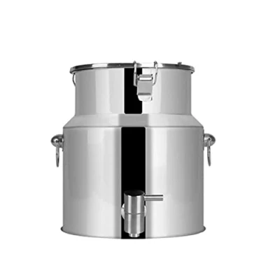 Image of Stainless Steel Milk Can 5L/9L/14L Wine Pail Bucket Tote Jug Oil Barrel Tank with Sealed Lid and Spigot Churn / 14L
