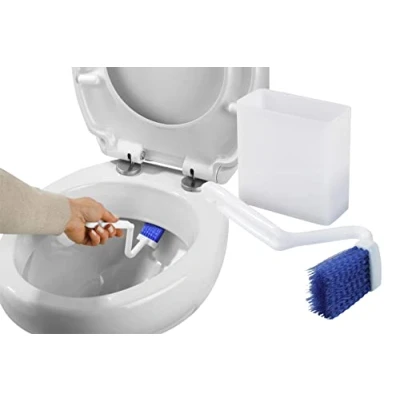 Image of Maximex White Polypropylene Toilet Rim Cleaner with Box 4.5 x 23 9.2 cm