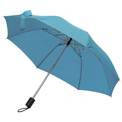 Image of Mens Ladies Small Pocket Telescope Umbrella Compact Folding (Light Blue)