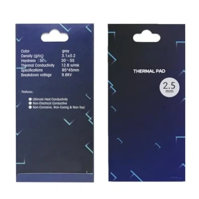 Image of Thermal Pad 12.8 W/mK, 85x45x2.5mm, Non Conductive Heat Resistance High Temperature Resistance, Silicone Pads for Laptop Heatsink/GPU/CPU/LED Cooler (2.5mm)