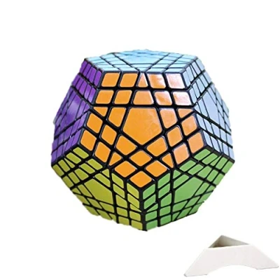 Image of HappyToy ShengShou 5x5x12 megaminx Dodecahedron 5x5 Gigaminx Cube 12 Surface + One customized tripod (Black)