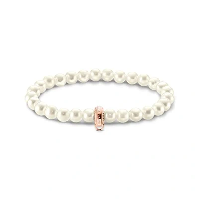 Image of THOMAS SABO charm bead bracelet gold plated silver X0284 428 14 L19