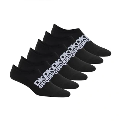 Image of DKNY Women&#039;s 6 Pack Sport Lightweight Liner Socks, Black, 8 10 UK