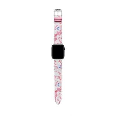 Image of Ted Baker Floral Pink Leather Strap for Apple Watch® (Model: BKS38S204B0), Pink, Modern