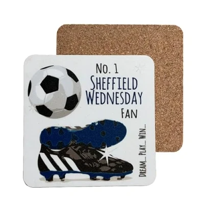 Image of Sheffield Wednesday Owls FC Football Club Fan COASTER DRINK MAT by WHITE COTTON CARDS (C FN36)