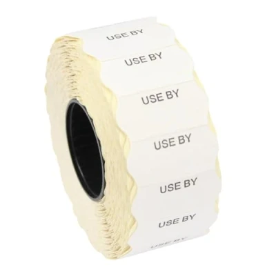 Image of CT4 26mm x 12mm Price Gun Labels Printed &#039;Use by&#039; 10 Rolls / 15,000
