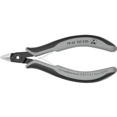 Image of Knipex Precision Electronics Side Cutter ESD burnished, with multi component grips 125 mm 79 62