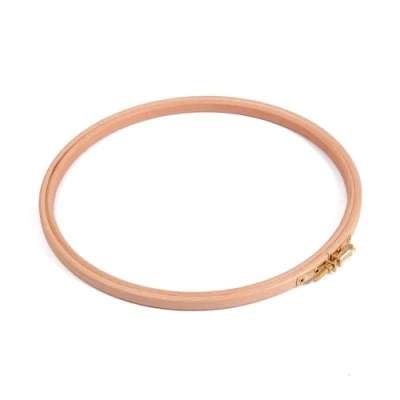 Image of Elbesee 8&quot;/20cm Diametre Wooden Embroidery Hoop with Metal Screw Fastening, Wood, No Colour, 20 CM