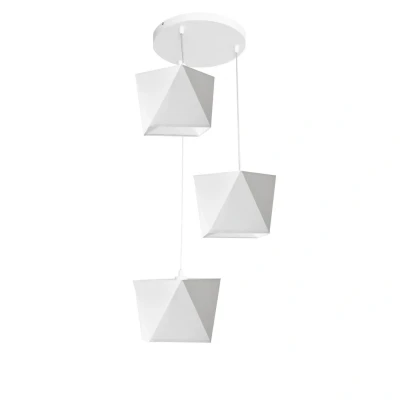 Image of Adamant Cluster Pendant Ceiling Light White 50cm