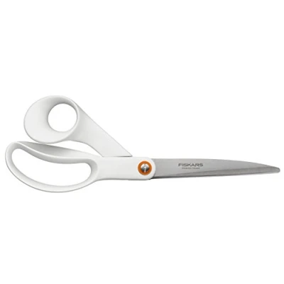 Image of Fiskars Universal Scissors, Total Length: 24 cm, Steel/Synthetic Material, Functional Form, White, 1020414
