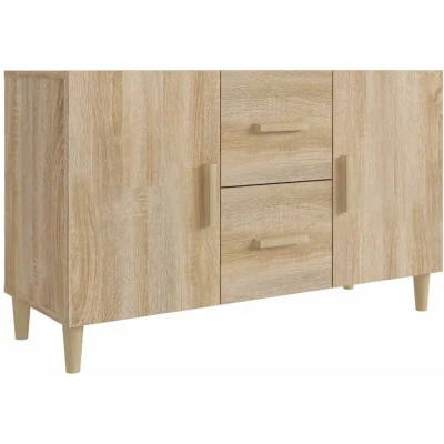 Image of vidaXL Sideboard Console in Sonoma Oak Engineered Wood Modern Design with Ample Storage 180 cm