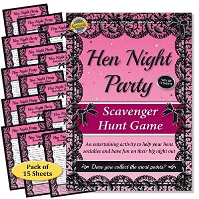 Image of Hen Night PARTY GAMES Fun Scavenger Hunt Game for night, do, Bridal shower or Girl&#039;s Out