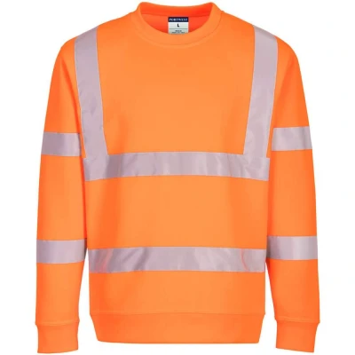 Image of Portwest Eco Hi Vis Sweatshirt Orange 4XL