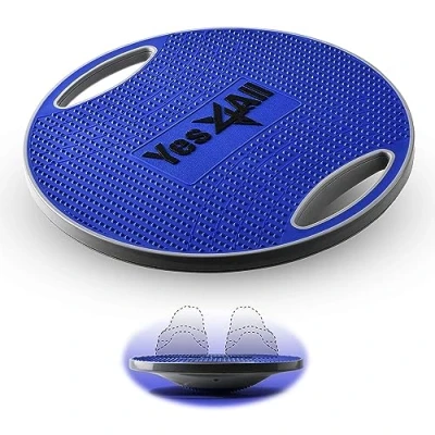 Image of Yes4All P617 Plastic Wobble Balance Board, 40 cm Surface Board for Standing, Core Training, Gym Home Workout (Coban Blue)