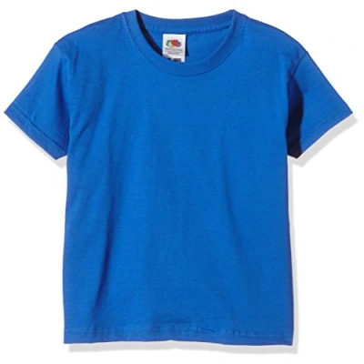 Image of Fruit of the Loom Unisex Kids Valueweight Short Sleeve T Shirt, Royal, 10 11 Years (Manufacturer Size:32)