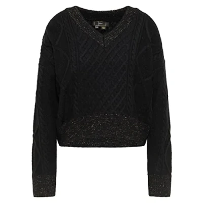 Image of FENIA Women&#039;s Knitted Jumper, Black, XL/XXL