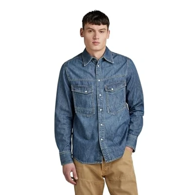 Image of G STAR RAW Men&#039;s Dakota Regular Shirt , Blue (faded seasalt D23006 D539 G337), L