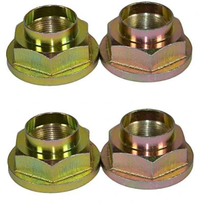 Image of 4 Trailer Hub Axle Nuts M30 30mm Flange Nut One Shot for Ifor Williams