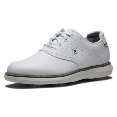 Image of FootJoy Traditions Juniors Golf Shoe, White/White/Grey, 5 UK Child