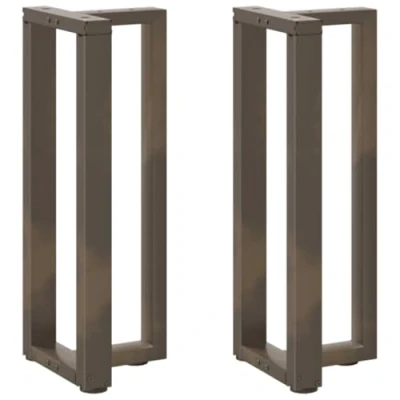 Image of vidaXL Console Table Legs Steel T Shaped for Living Room/Kitchen Adjustable Height 72 73 cm Modern Design Natural