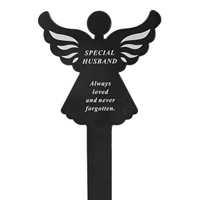 Image of Special Husband Memorial Remembrance Grave Angel Ground Stake Plaque