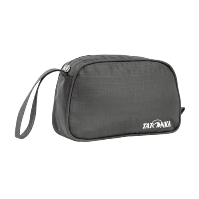 Image of Tatonka One Day Wash Bag with Carry Strap and Several Small Inner Compartments Titanium Grey 1.5 litres 23 x 13 8 cm
