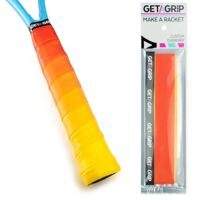 Image of GET A Grip Custom Tennis Racket Tape Anti Slip/Quick Drying Overgrips Precut Badminton with Finishing Squash Tapes (Game, Sunset, Match, 1 Grip)…