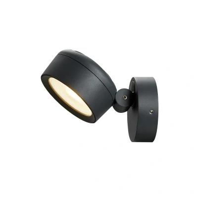 Image of SLV ESKINA Illumination for Walls, Paths, entrances, LED, Surface Mounted Outdoor Light, Garden lamp, Ceiling spot / IP65 3000/4000K 14.5W 1000lm Anthracite dimmable 95 Degrees, Aluminium, 14.5 W