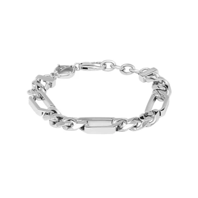 Image of Diesel Bracelet for Men Steel, Length: 180 195mm, Width: 11.5mm, Height: 5.5mm Silver Stainless Steel Bracelet, DX1351040