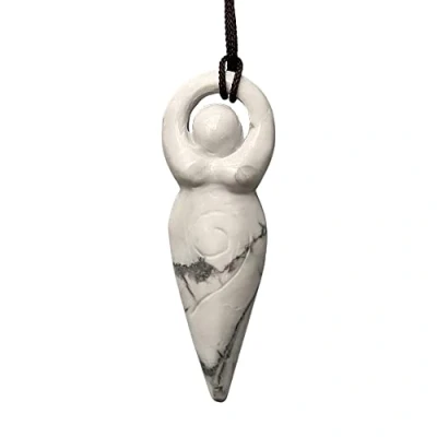 Image of VIE Mother Earth Goddess Pendant, 8x3cm (Howlite)