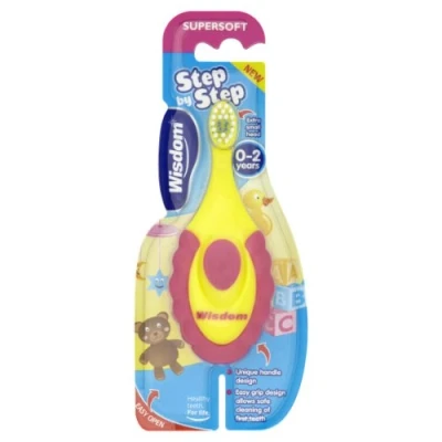 Image of Wisdom Step By Super Soft Toothbrush For Children of 0 2 Year Old (Pack 3)