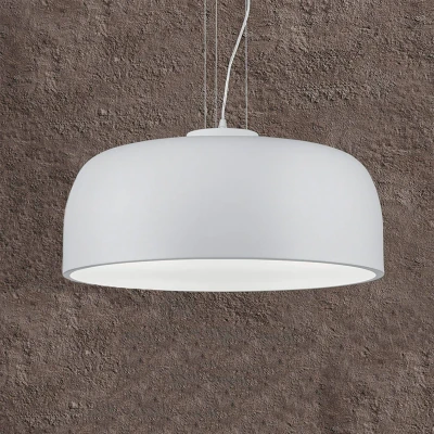 Image of Trio Lighting Baron conical hanging light, white
