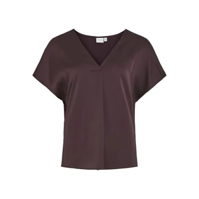 Image of Vila VIELLETTE women&#039;s Blouse in Bordeaux