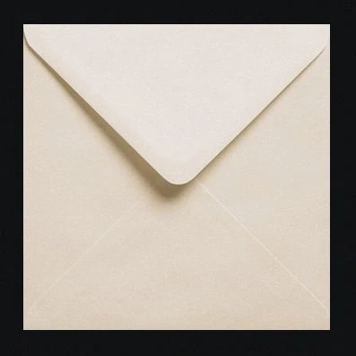 Image of 50 Ivory 100gms Square GUMMED ENVELOPES 155mm x (6&#039;&#039; 6&#039;&#039;)