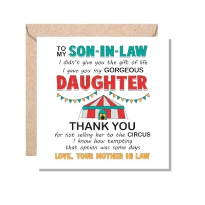 Image of MUGGZ Son in Law Gift Card Thank You Giftset Made The UK