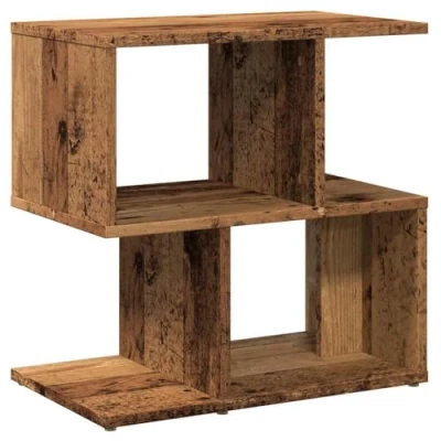Image of vidaXL Nightstand/Bedside Cabinet Old Wood 50x30x51.5 cm Engineered Night Table with Ample Storage and Sturdy Display Top Bedroom/Living Room Furniture