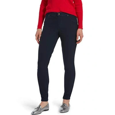 Image of HUE Women&#039;s Ultra Soft Fleece Lined Denim Leggings, Ink Wash, Large